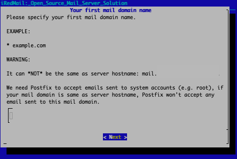 Enter the domain name Enter the domain name