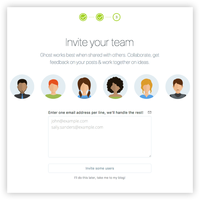 Invite Your Team Screen Invite Your Team Screen