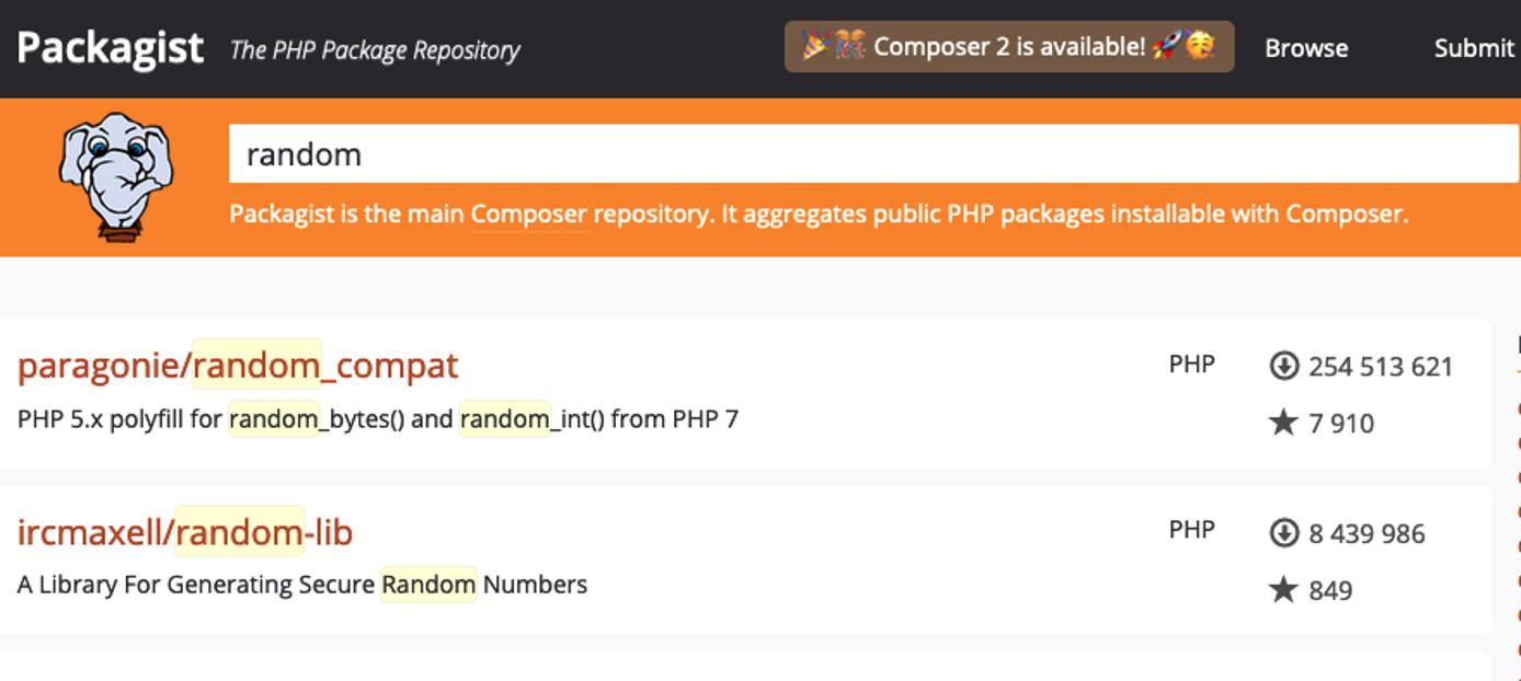 A list of packages on Packagist A list of packages on Packagist