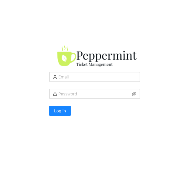 Peppermint login screen Peppermint login screen
