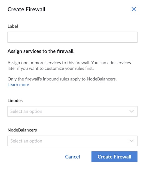 Click on the Create button to create your Firewall. Click on the Create button to create your Firewall.